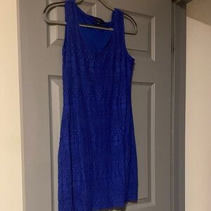 Tiana B. Royal Blue Textured lace Dress size Small